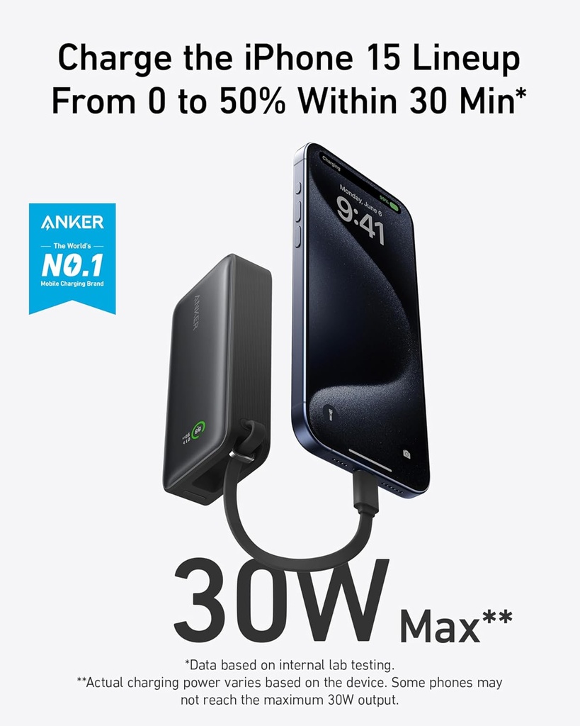 ANKER Nano Power Bank 10,000mAh 30W Fast Charge