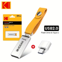 Memoria USB 2.0 64GB con Adaptador Tipo C KODAK Flash Drive
