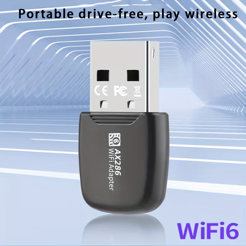 Adaptador Inalambrico USB WiFi6 Wireless Adapter 286Mbps 2.4GHz