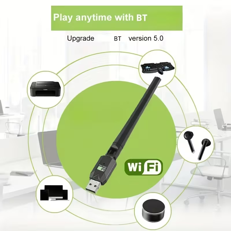 Adaptador Inalambrico USB WiFi 2in1 BT5.0 650m