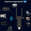 Adaptador Inalambrico USB WiFi6 BT5.4 900Mbs
