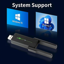 Adaptador Inalambrico USB WiFi6 BT5.4 900Mbs