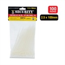 Sunchos Plasticos 4" 25 X 100mm 100pza SECURITY