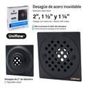 Desague de Piso de Acero Inoxidable GRIVEN Black Series