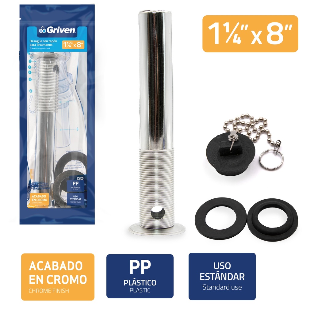 PO Plug Plastico 8" GRIVEN