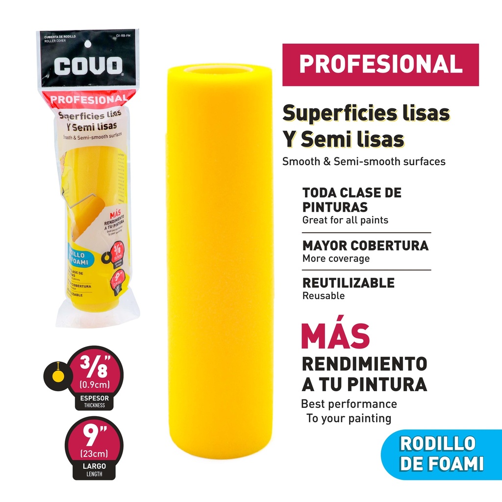 Mota de Foam para Pintar 9" COVO