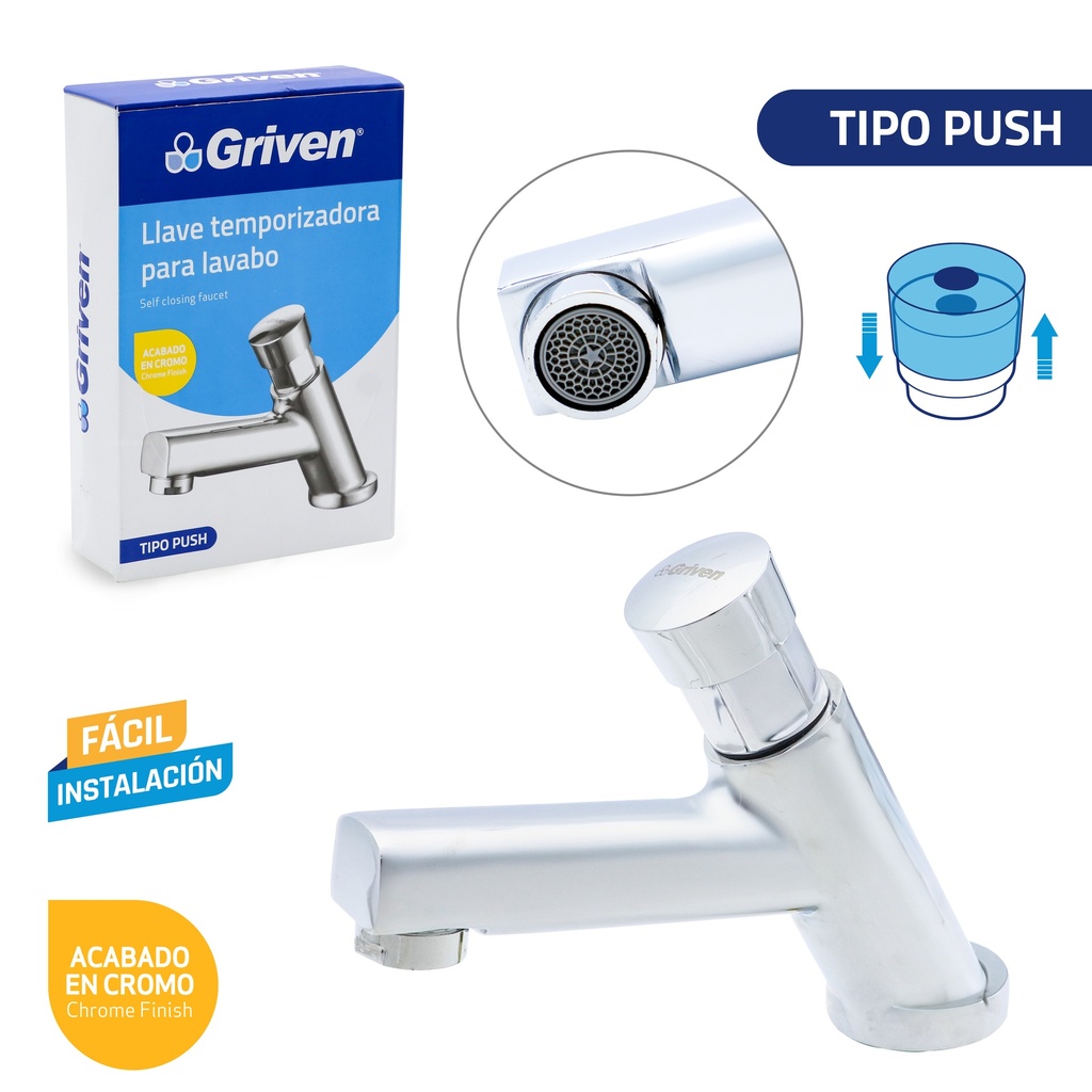 Llave Temporizadora para Lavabo