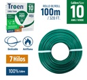 Cable Electrico #10 X 100m Verde TROEN