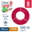 Cable Electrico #8 X 100m Rojo TROEN