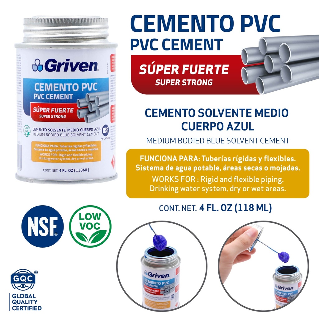 Pegamento PVC 4oz GRIVEN