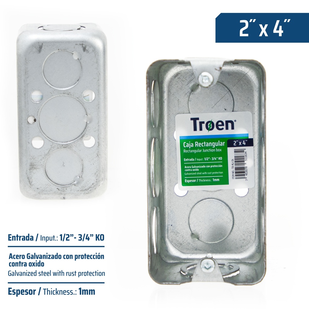 Cajilla Rectangular 2 X 4" COMBINADA TROEN