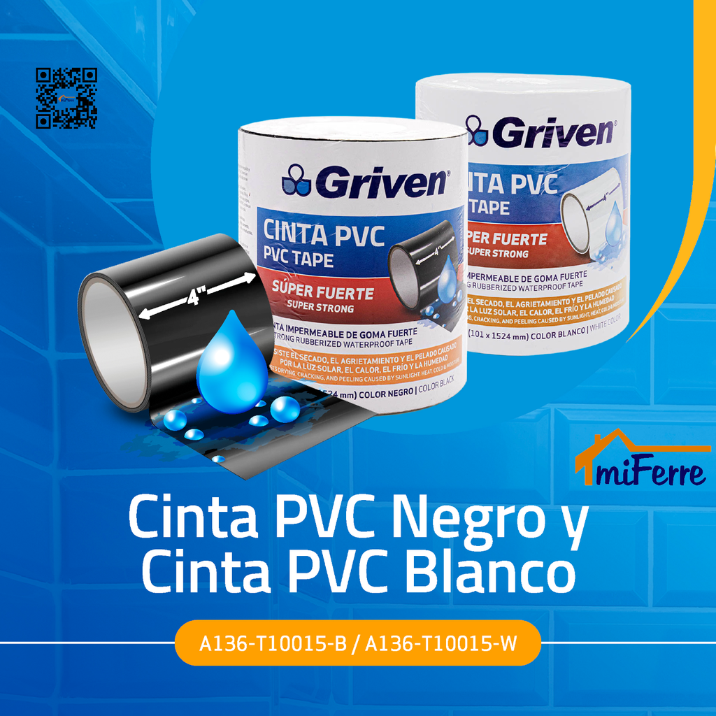 CINTA PVC BLANCO 4 X 60&quot; GRIVEN