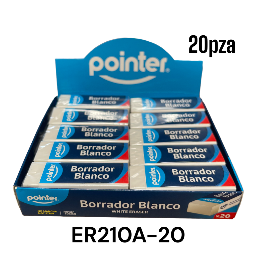 Borrador Blanco POINTER 20pza