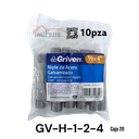 [GV-H-1-2-4] Niple Galvanizado 1/2X4&quot; GRIVEN 10pza