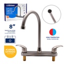 Grifo para Fregadero Doble Manija Cuello Alto GRIVEN