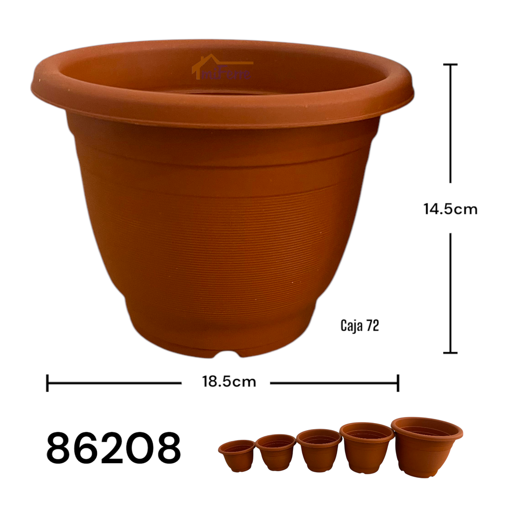 Macetero Plastico 18.5 X 14.5cm