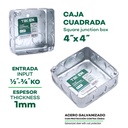 Cajilla Cuadrada 4 X 4" 1/2 - 3/4" TROEN