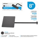 Regadera Tipo Lluvia 8" GRIVEN Black Series