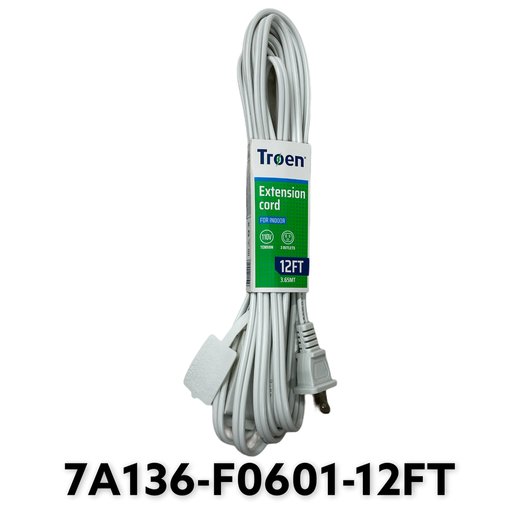 Extension Electrica Blanca 12ft TROEN