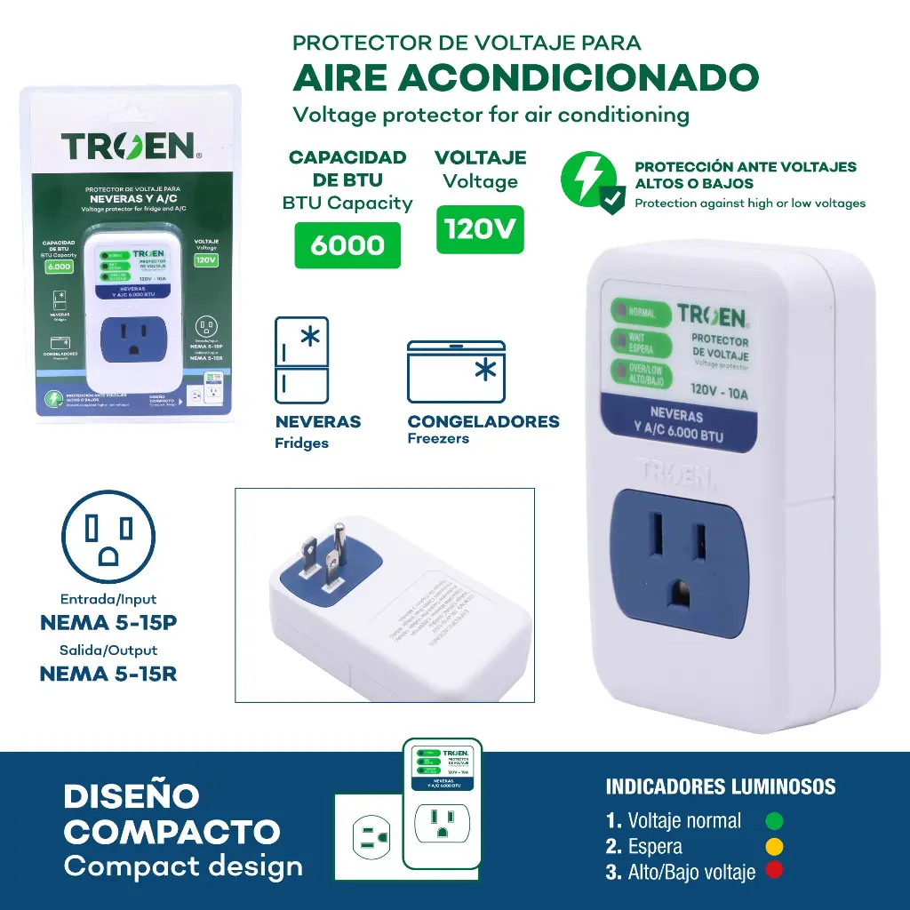 Protector de Voltaje 120V TROEN
