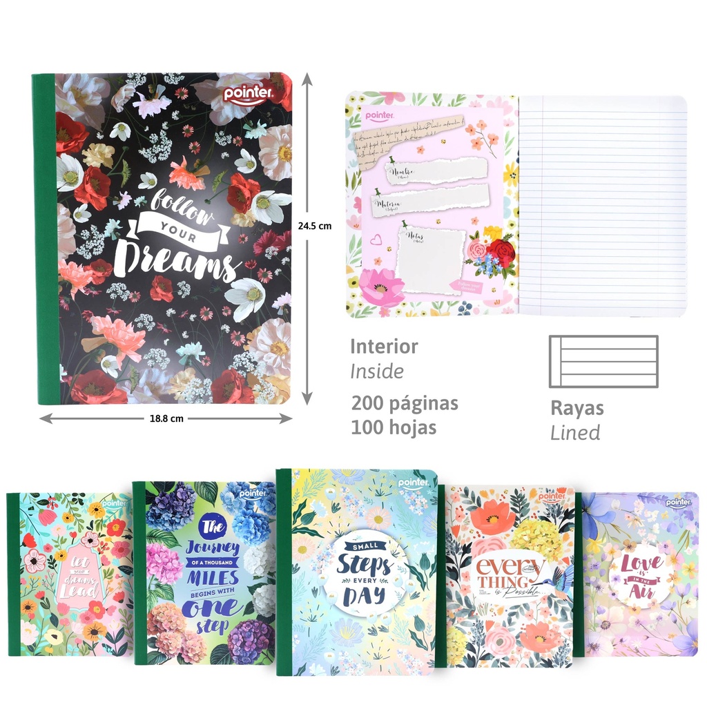 Cuaderno Cosido Raya Ancha 200pag POINTER