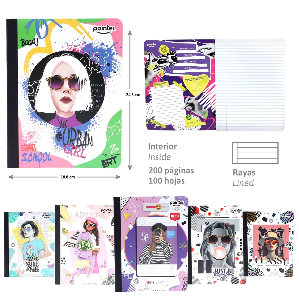 Cuaderno Cosido Raya Ancha 200pag POINTER