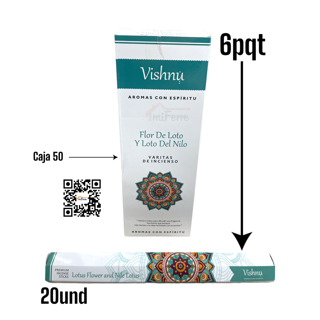 Incienso Flor de Loto y Loto del Nilo VISHNU SAV