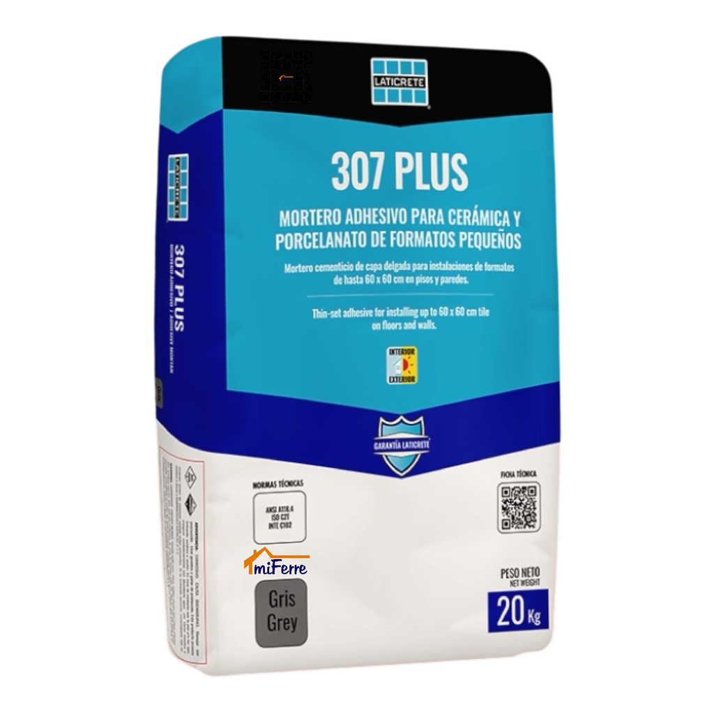 Pegamento LATICRETE 307 PLUS 20Kg Gris