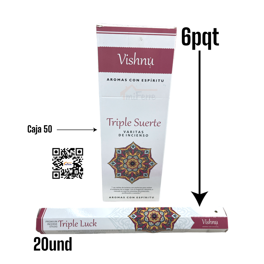 Incienso Triple Suerte VISHNU SAV