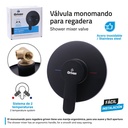 Valvula Monomando para Regadera GRIVEN Black Series