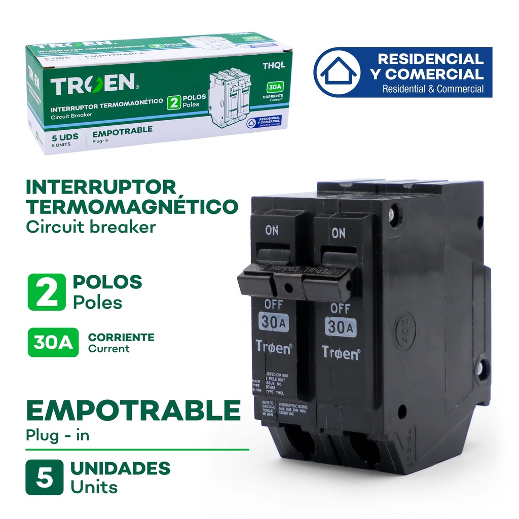 Breaker Sencillo 30A TROEN