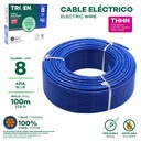 Cable Electrico #8 X 100m Azul TROEN