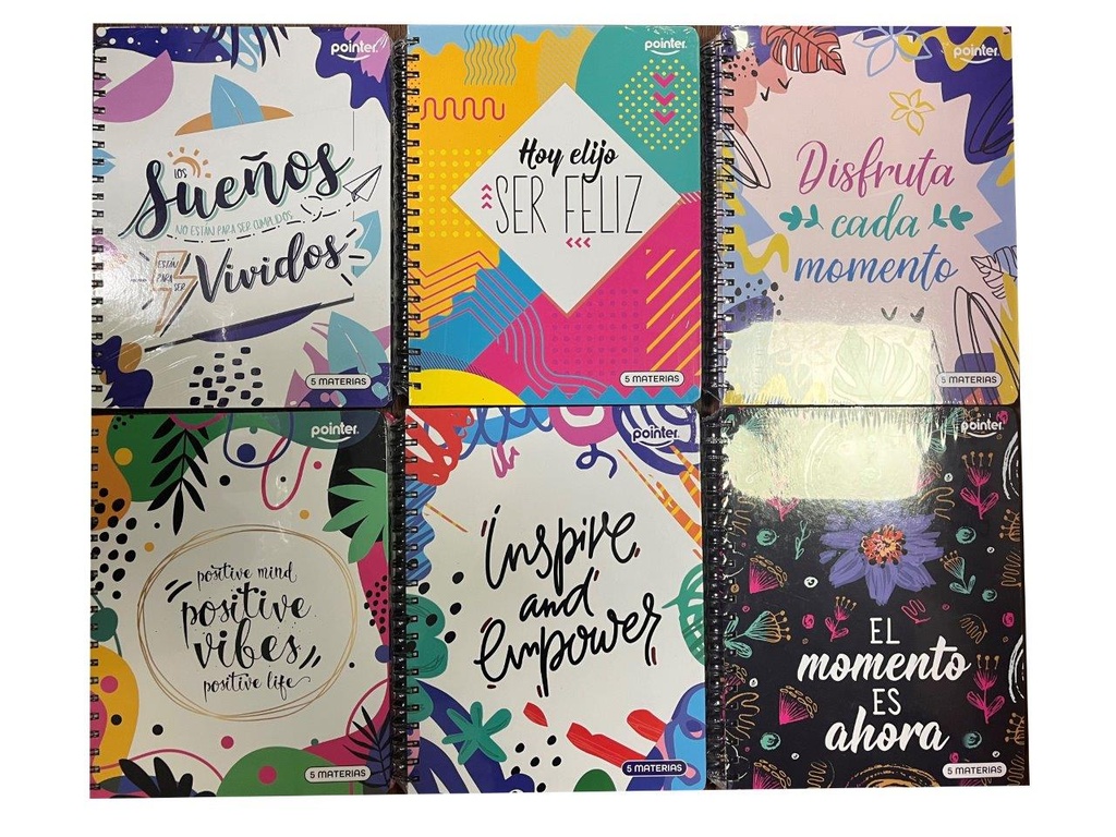 Cuaderno Espiral 5 Materias 320pag POINTER