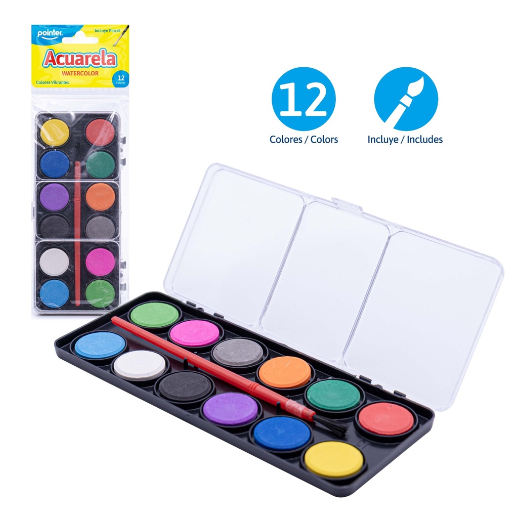 Acuarela 12colores POINTER