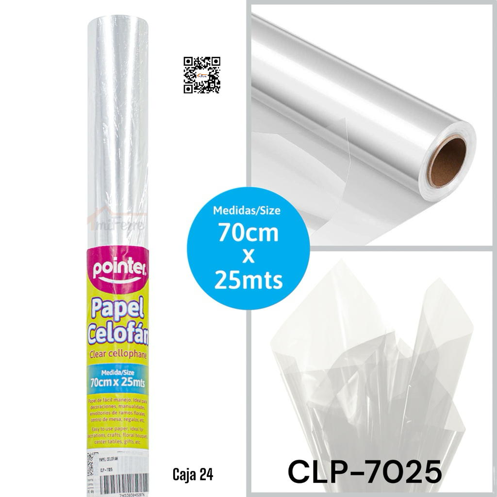 Papel Celofan 70cm X 25m POINTER