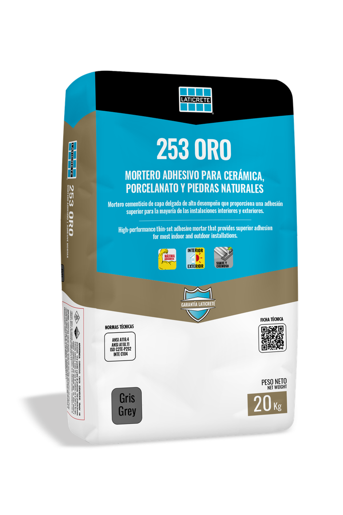 Pegamento LATICRETE 253 Oro 20Kg Gris