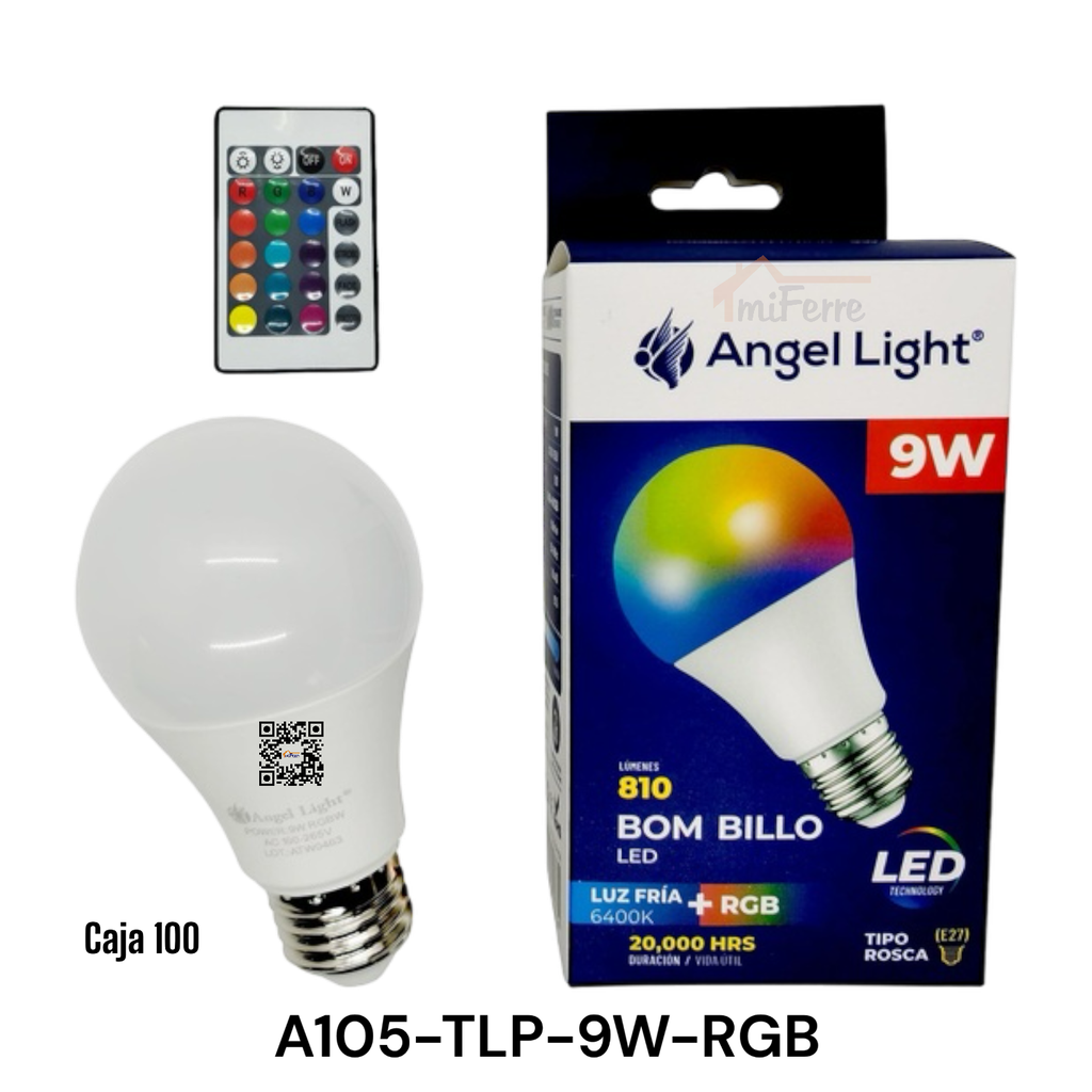 BOMBILLO LED 9W ANGEL LIGHT RGB