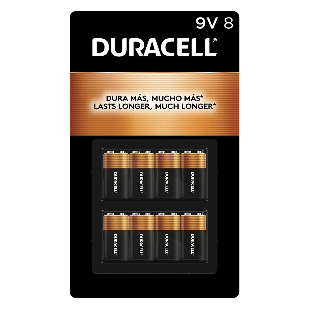 Bateria 9V Alkalina DURACELL 8pza