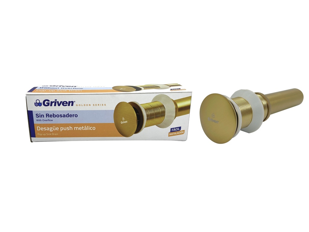 PO Plug Metalico sin Rebosadero GRIVEN Golden Series