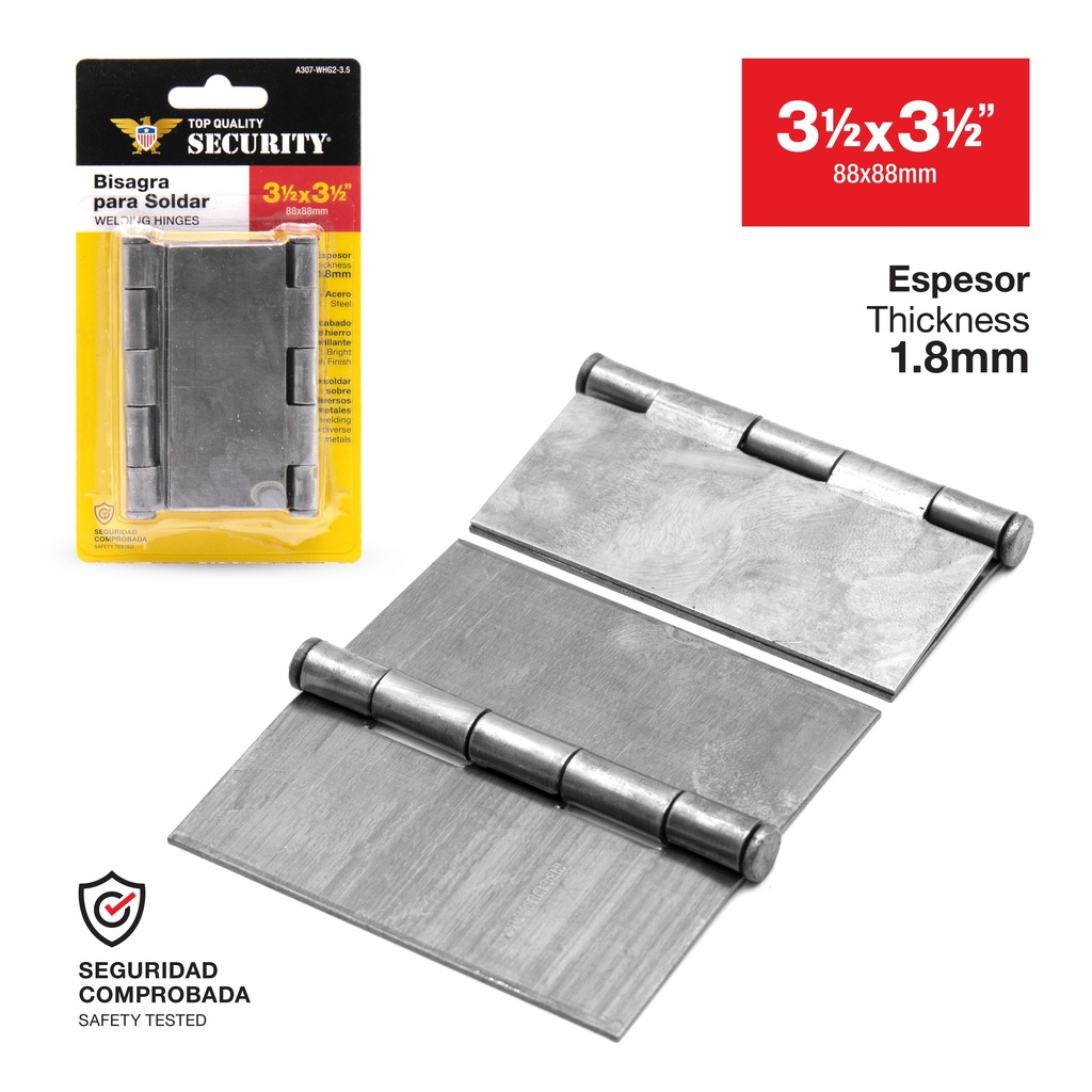 Bisagra Soldable 3.5 X 3.5" SECURITY