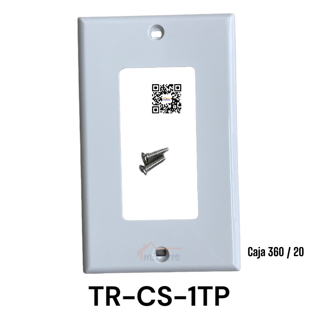 Tapa Plastico para Toma Decorativo Blanco TROEN