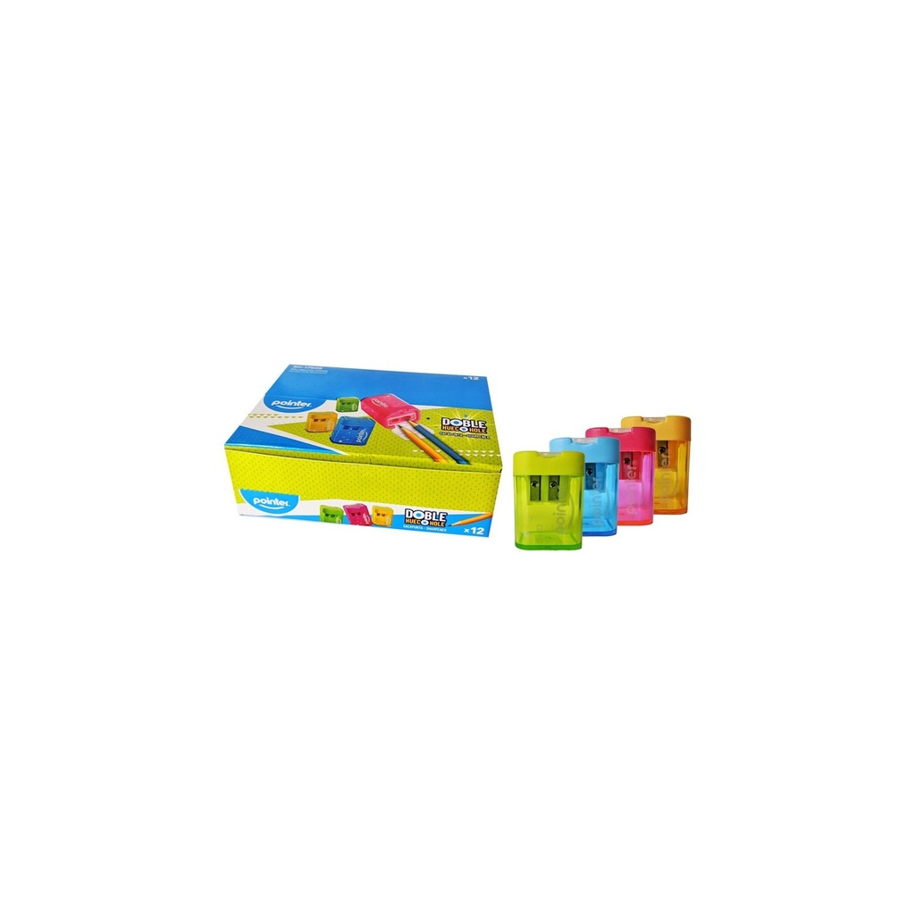 Sacapuntas Doble POINTER 12pza