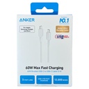 ANKER Cable USB-C 3ft 60W Max Fast Charging