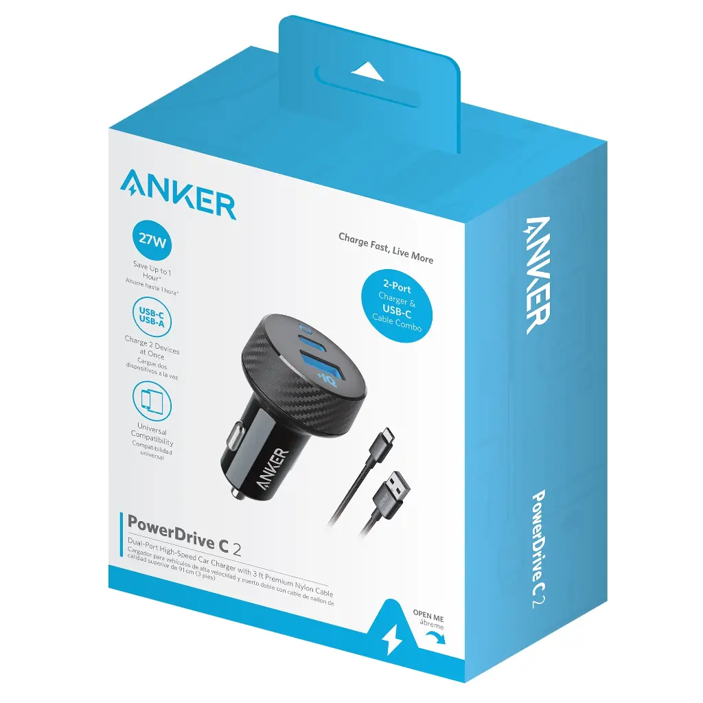 ANKER PowerDrive C 2 27W USB-A USB-C