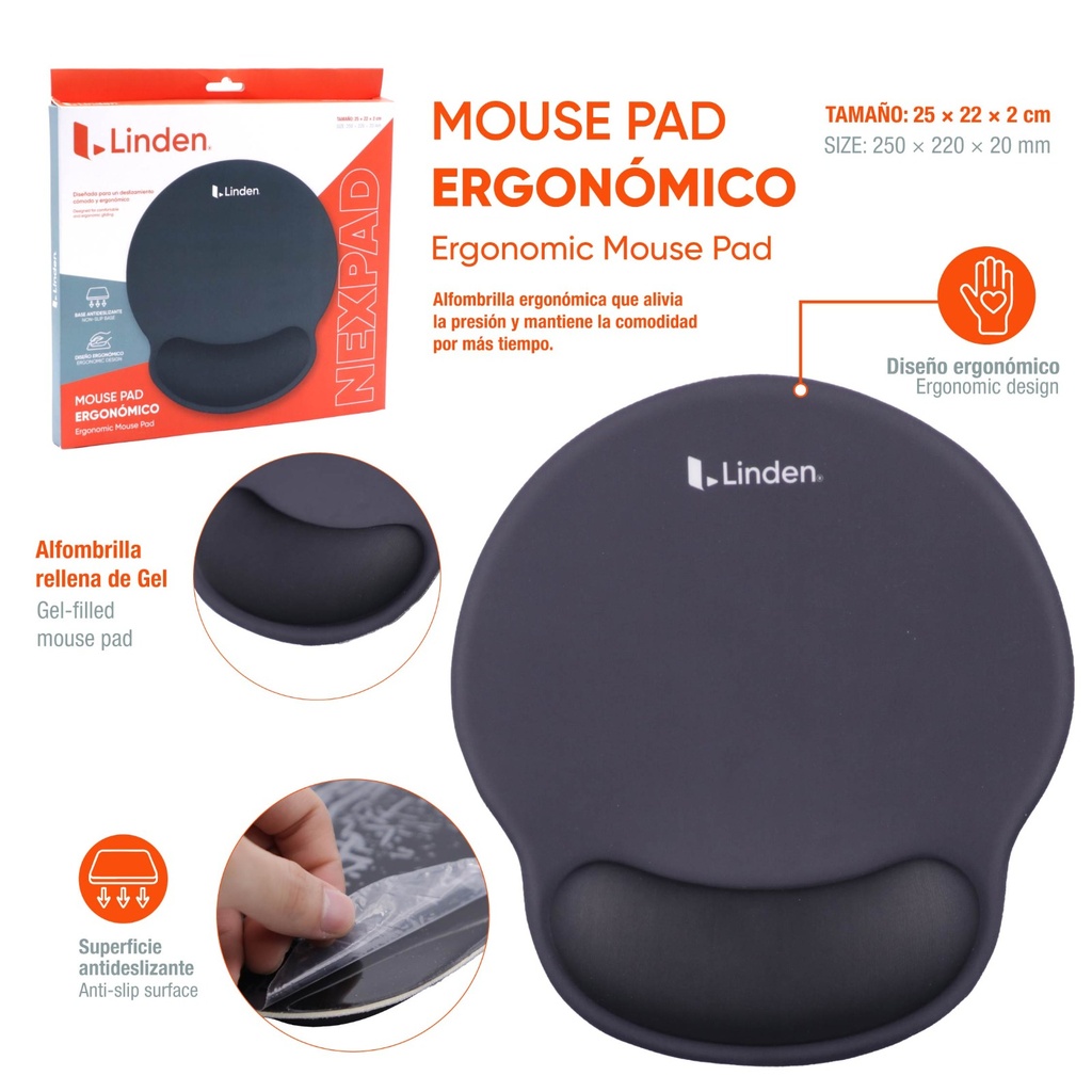 Mouse Pad Ergonomico LINDEN