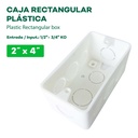 Cajilla Rectangular 2 X 4"  Plastica 1/2 - 3/4" TROEN