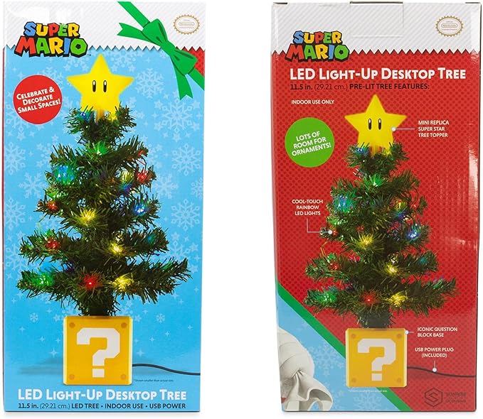 Super Mario Led Light Up Desktop Tree 10&quot;