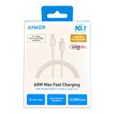 ANKER Cable USB-C 6ft 60W Max Fast Charging