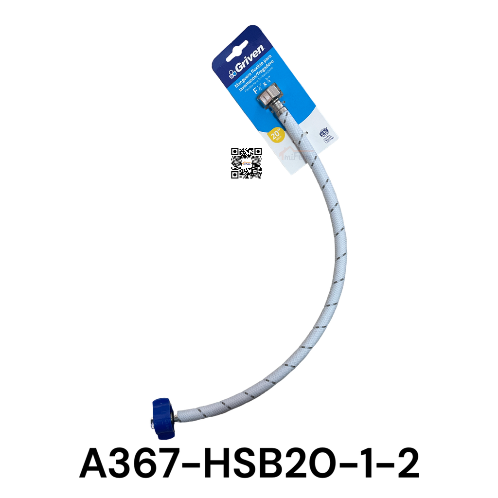 Manguera Flexible para Lavamano y Fregadero 1/2 X 1/2 X 20" GRIVEN