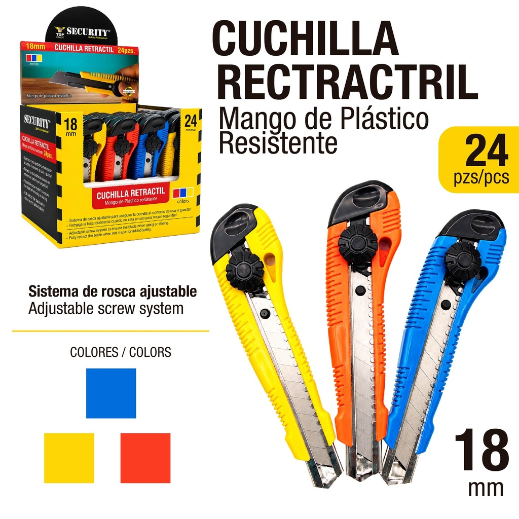 Cuchilla Retractil 24pza SECURITY